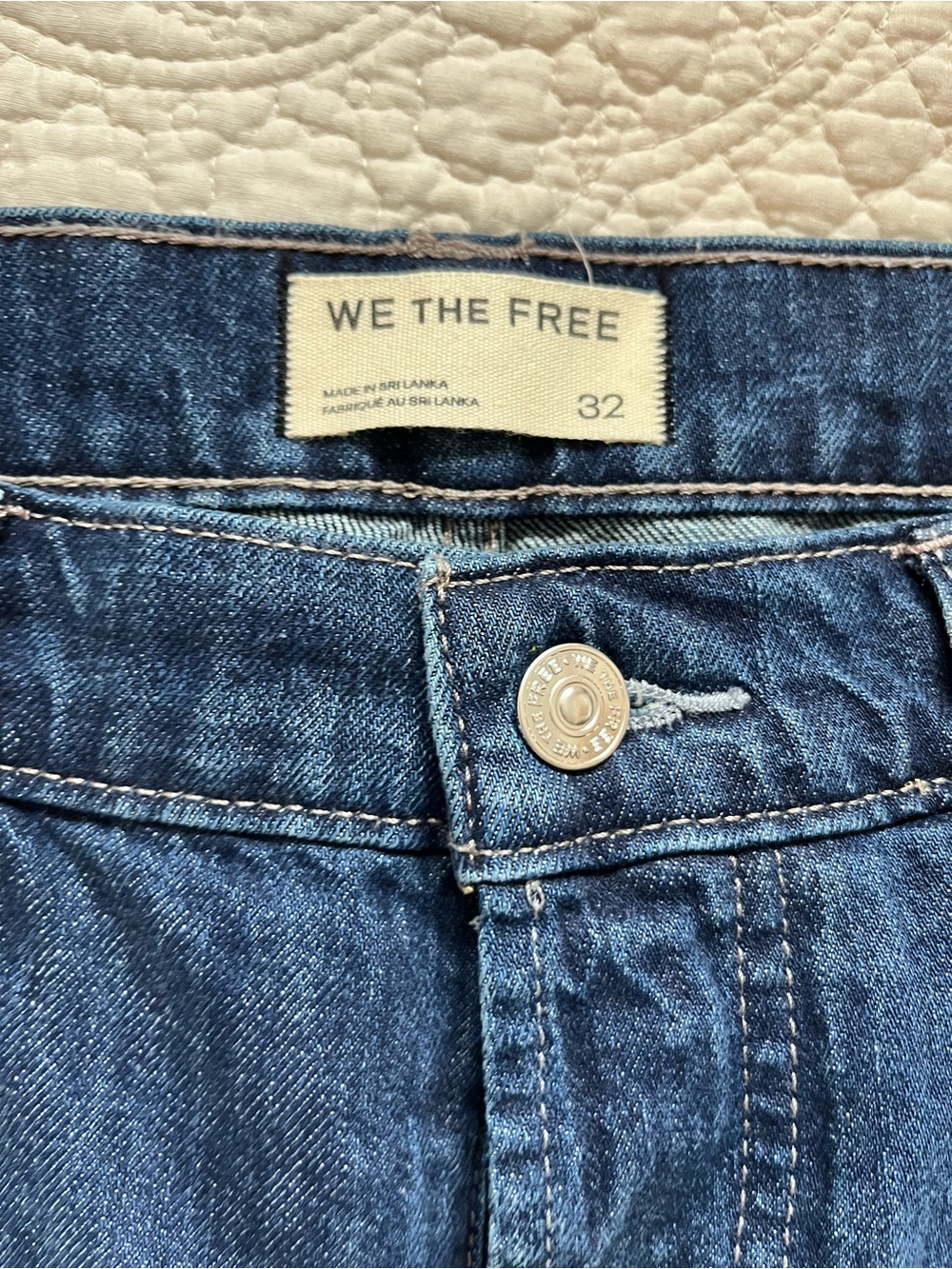 FREE PEOPLE We the Free Slim Selvedge Wide Cuffed Jeans 32 - Picture 3 of 16